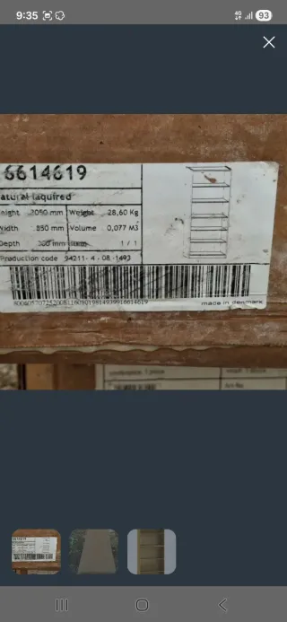 Estantería madera 6 baldas marron