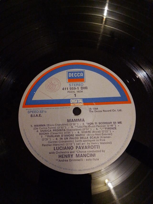Vinile Luciano Pavarotti Mamma