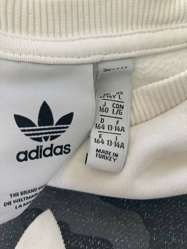Sudadera Adidas Blanca Camuflaje
