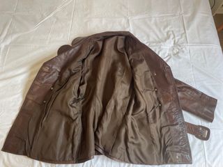 Chaqueta Piel Vintage Marrón