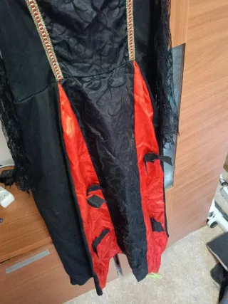 Disfraz Bruja Negro y Rojo Talla:10/12