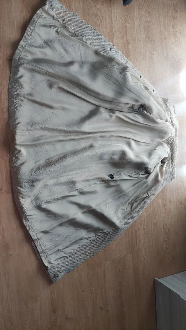 Cappotto Lana e Mohair Vintage Donna Beige tg 50