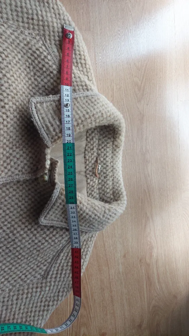 Cappotto Lana e Mohair Vintage Donna Beige tg 50