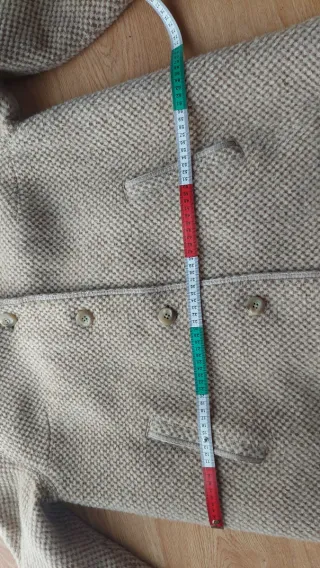 Cappotto Lana e Mohair Vintage Donna Beige tg 50