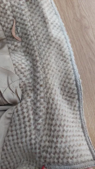 Cappotto Lana e Mohair Vintage Donna Beige tg 50