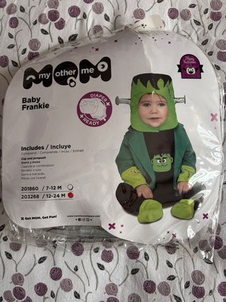 Disfraz Bebé Frankie/ Halloween 12-24 Meses