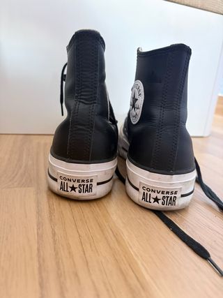 Converse Cuero Negro Mujer Talla 39
