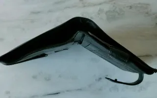 Cartera de documentos de viaje negra