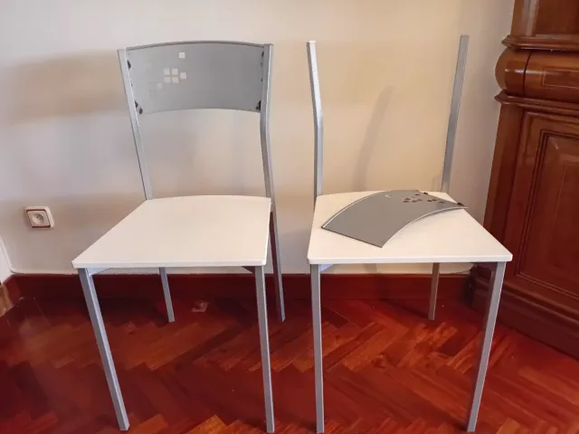 2 Sillas Cocina Blancas