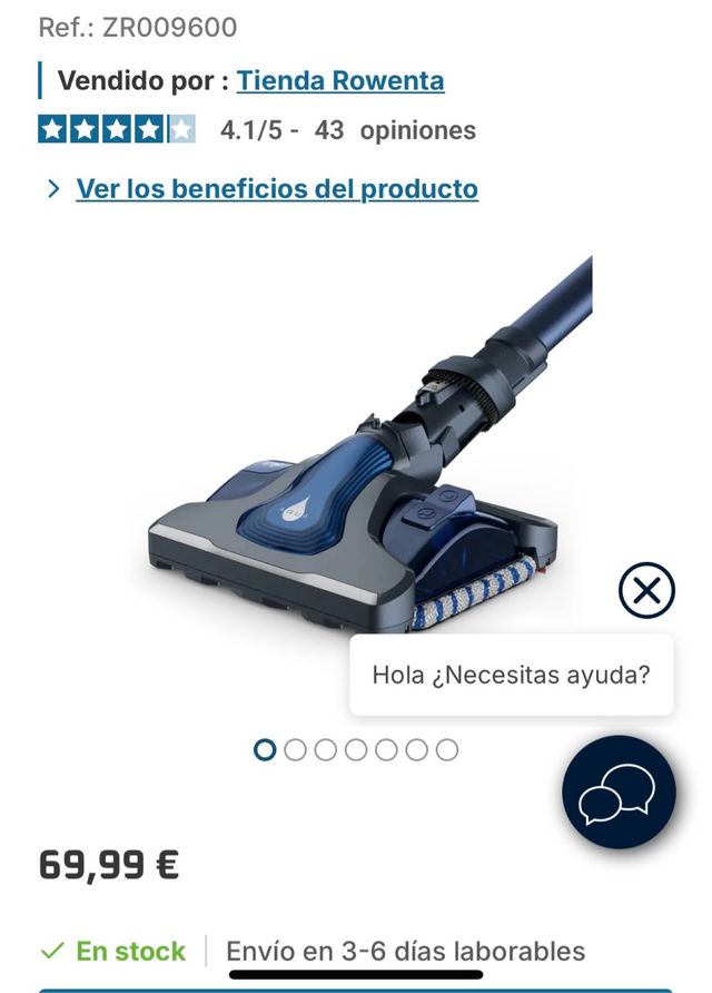 * Cabezal Aqua Rowenta X-Force Flex A Estrenar *