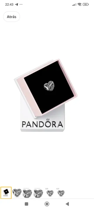 Charm Pandora Corazón Familia Plata