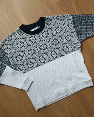 Maglione Zara, fantasia geometrica, taglia S