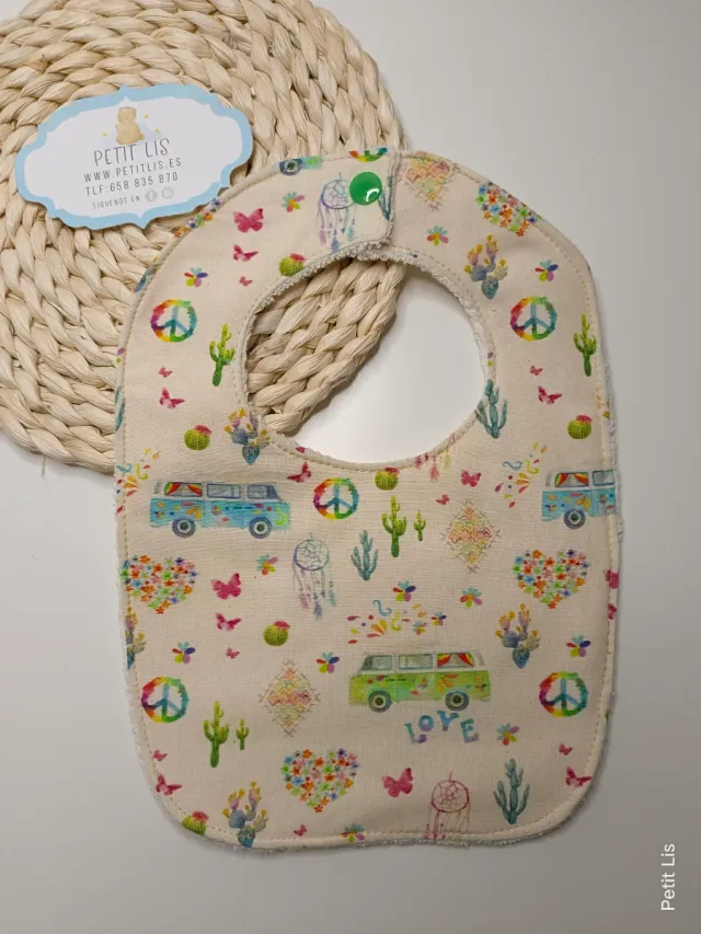 Babero estilo hippie con estampado