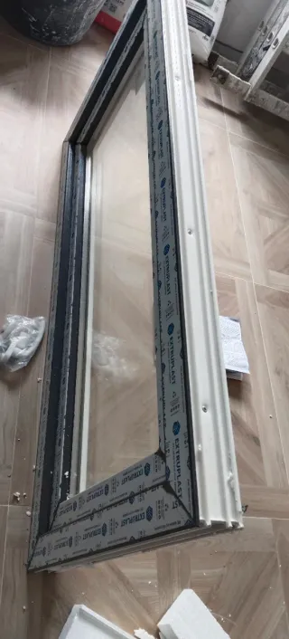 Ventana PVC Climalit 120x60 Nueva Blanca/Negra