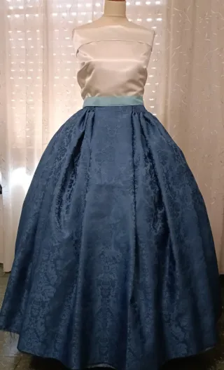 Falda huertana / fallera azul