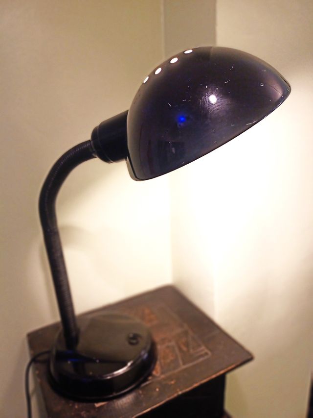 Espanha Candeeiro Flexo Industrial Preto dos anos 90