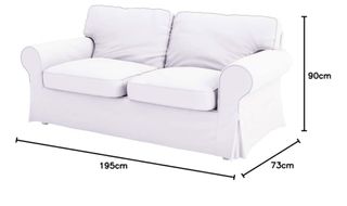 Funda sofá cama Ektorp 2 plazas gris