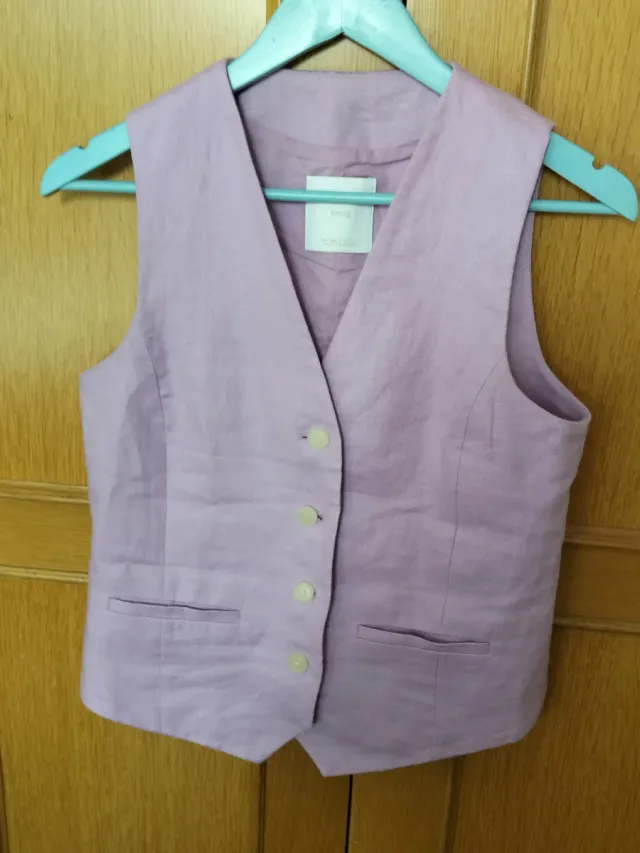 Chaleco Mango Rosa Talla S
