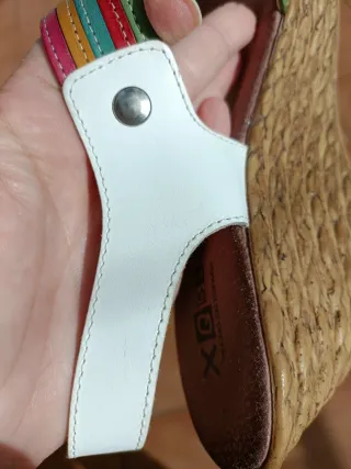 Sandalias XTI Cuña Piel Multicolor