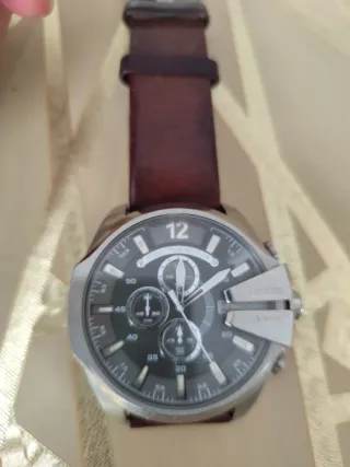 Reloj Diesel Cronógrafo Marrón y Plateado