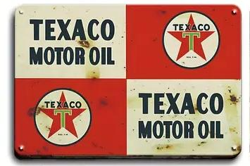 Cartel Metálico Texaco Motor Oil 20x30