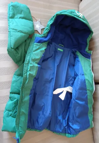 Piumino Benetton bambino 8/9, imbottitura in piuma