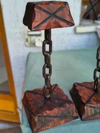 Coppia Portacandele Vintage Anni '70