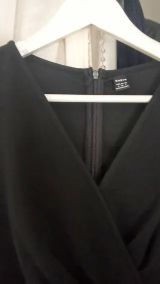 Vestido negro Shein mangas lentejuelas T S