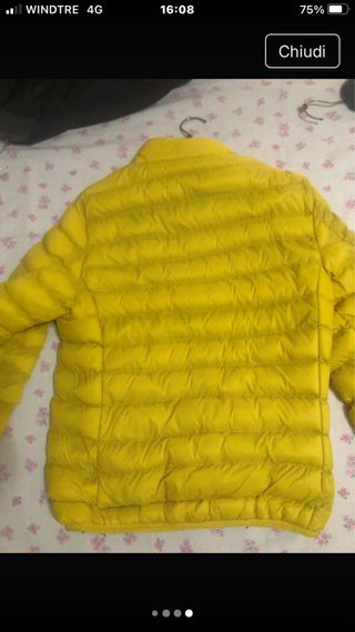 Giubbino donna piumino leggerissimo giallo