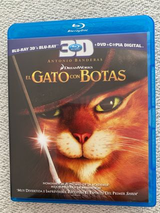 Blu-ray 3D El Gato con Botas + DVD