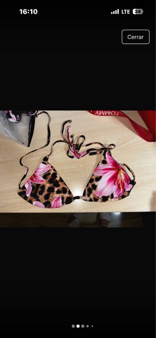 Bikini con estampado floral y leopardo
