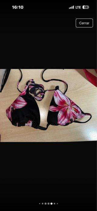 Bikini con estampado floral y leopardo