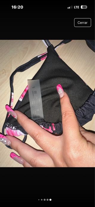 Bikini con estampado floral y leopardo