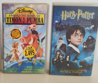 Lote 2 VHS Disney y Harry Potter