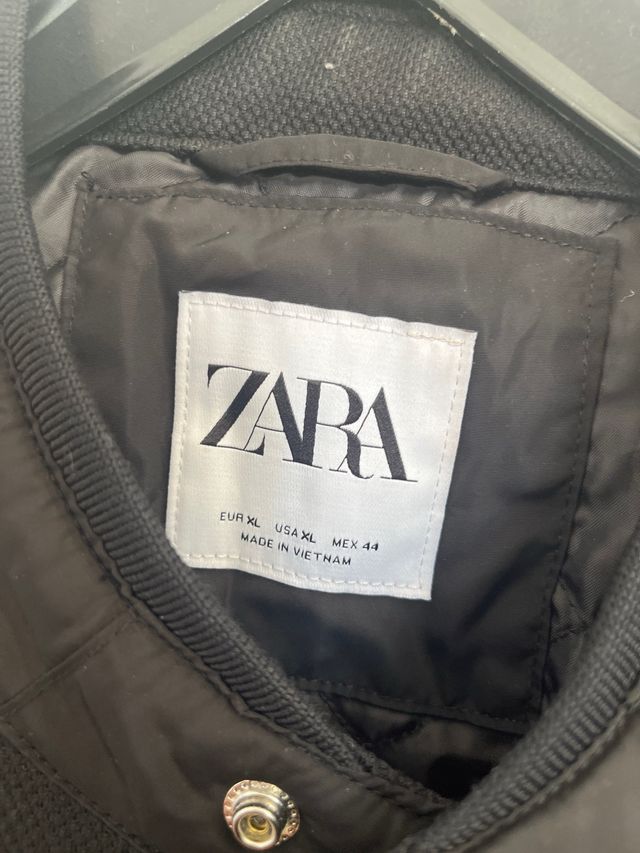 Chaqueta Zara Hombre Negra