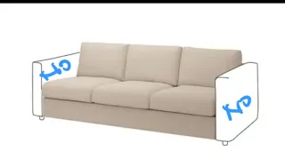 VIMLE fodera x divano 3 posti hillared beige