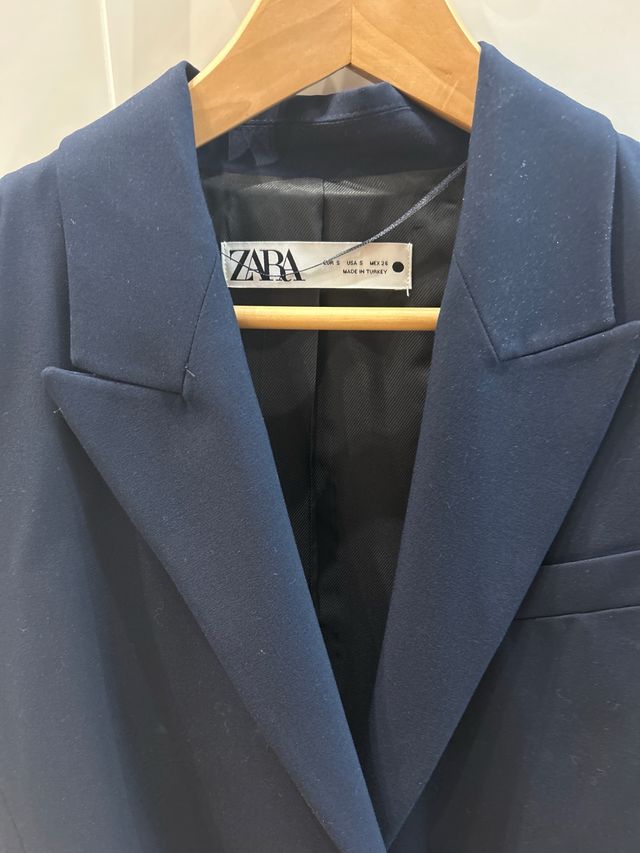 Chaleco blazer Zara azul marino Talla S