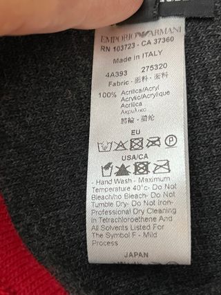 Gorro Emporio Armani EA7 Lana Rojo