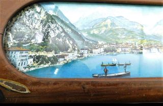 Scatola in legno sorrentina con paesaggio