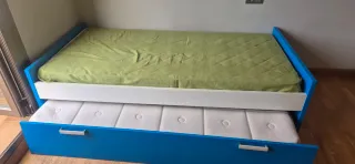 Cama Nido Juvenil Azul con Arcón