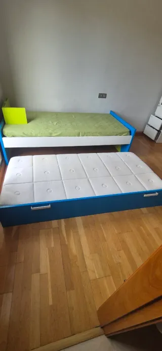 Cama Nido Juvenil Azul con Arcón