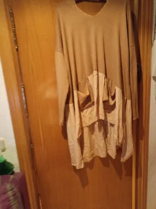 Jersey oversize beige/marrón T.44/46