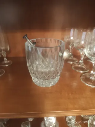 Cristalería Plata de Ley Vasos y Decantador