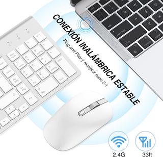 ✨ - cimetech Combo Teclado y Ratón Inalámbrico, 2.