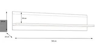 Estante de Parede Montreal Madeira e Plástico