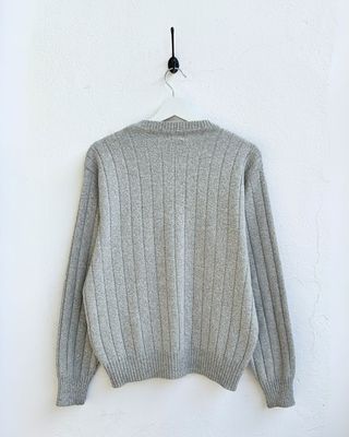 Jersey Lana Robert Red Geométrico Retro Gris