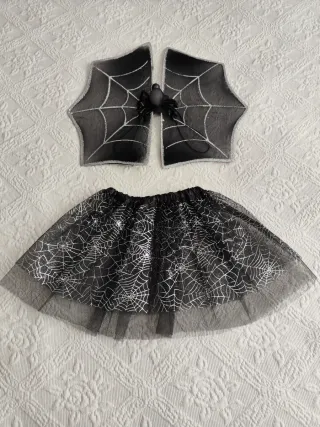 Disfraz Araña Niña Halloween Falda y Alas + araña.