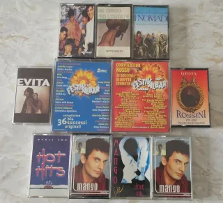 Lotto 11 cassette compilation, dance, pop rock