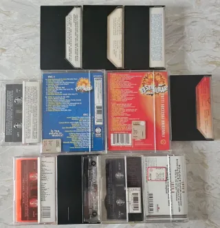 Lotto 11 cassette compilation, dance, pop rock