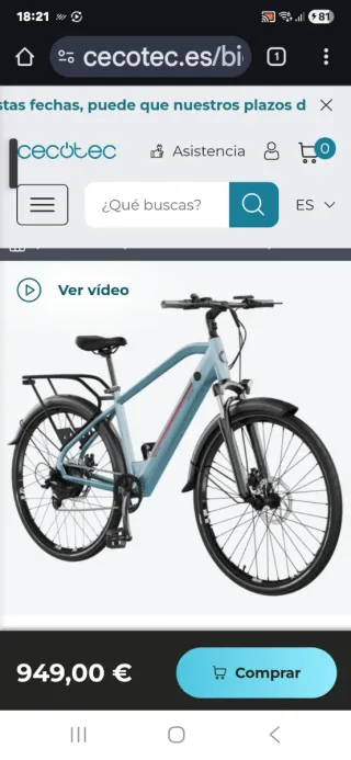 Bici Eléctrica Cecotec Urban Pro